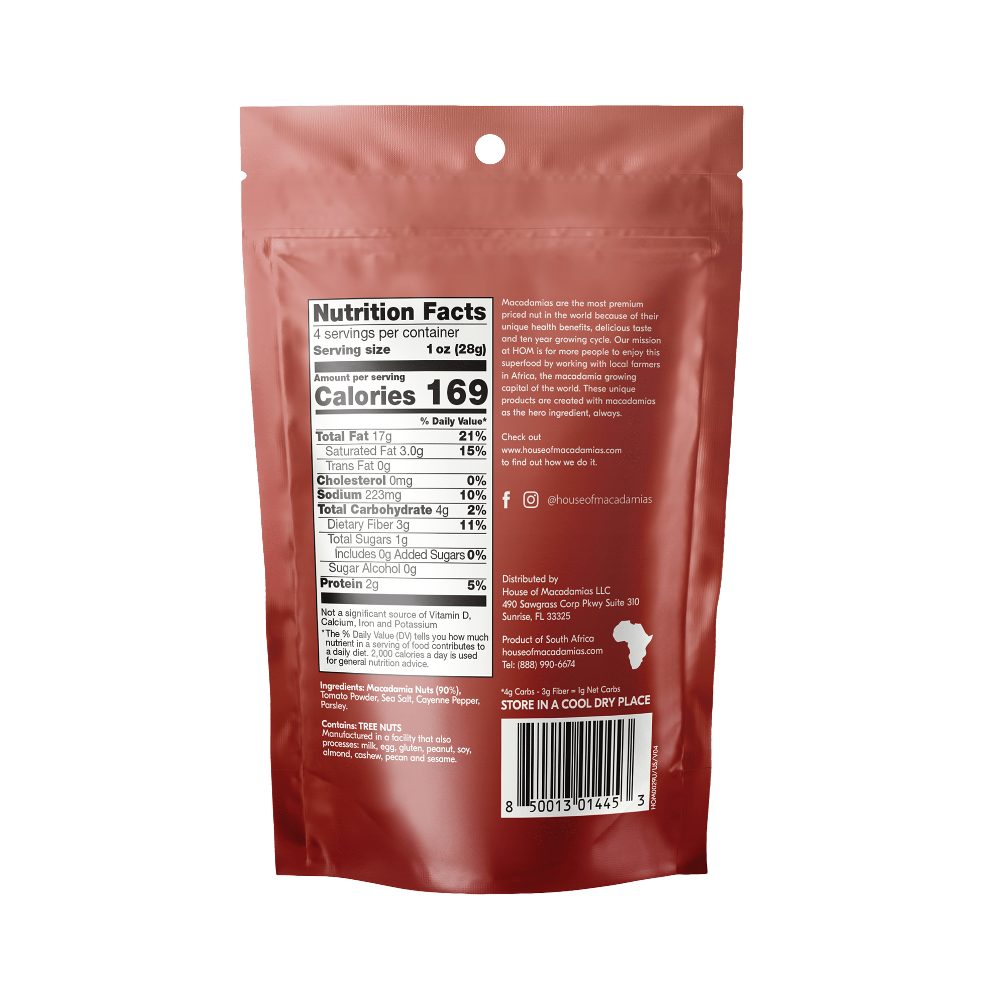 Dry Roasted Macadamia Nuts with Zesty Salsa (4oz x 6 Bags) - House of Macadamias
