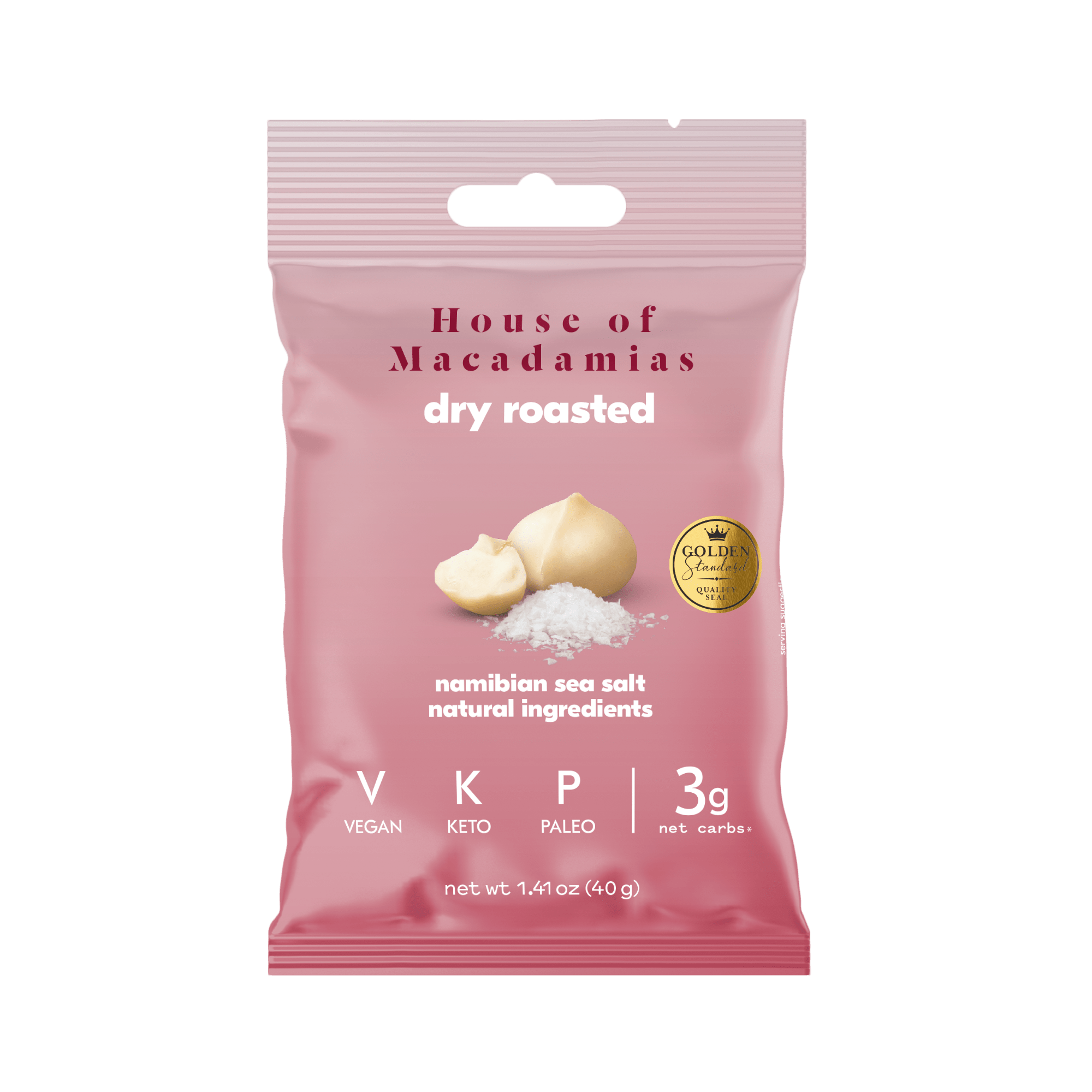 dry roasted Namibian sea salt macadamia nuts