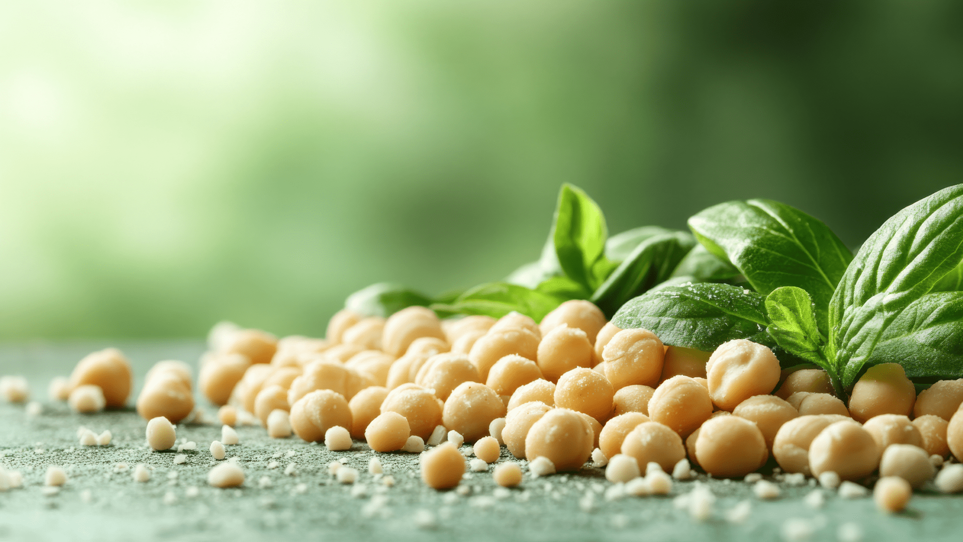 House of Macadamias macadamia nuts scattered on a table with a green background — highlighting natural, nutrient-dense, and heart-healthy snack benefits
