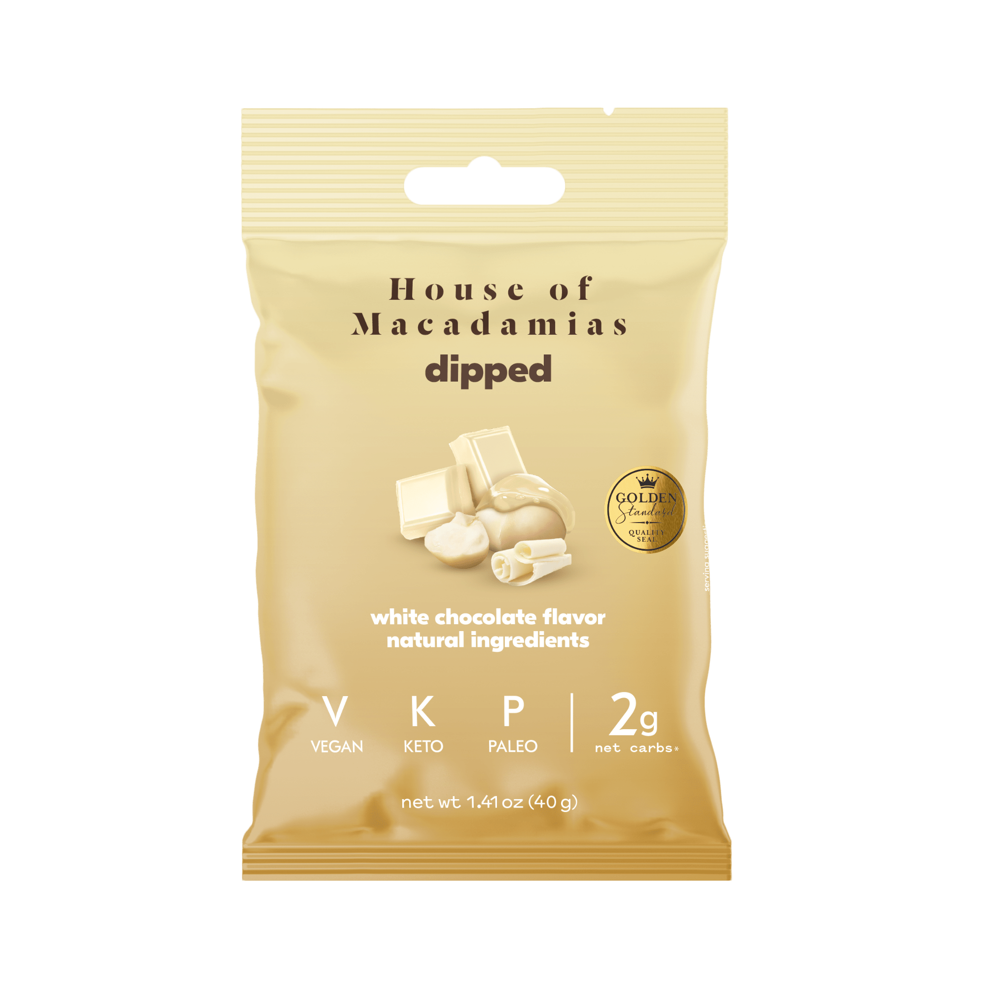White Chocolate Dipped Macadamia Nuts (12 Bags) - House of Macadamias - best snack ideas