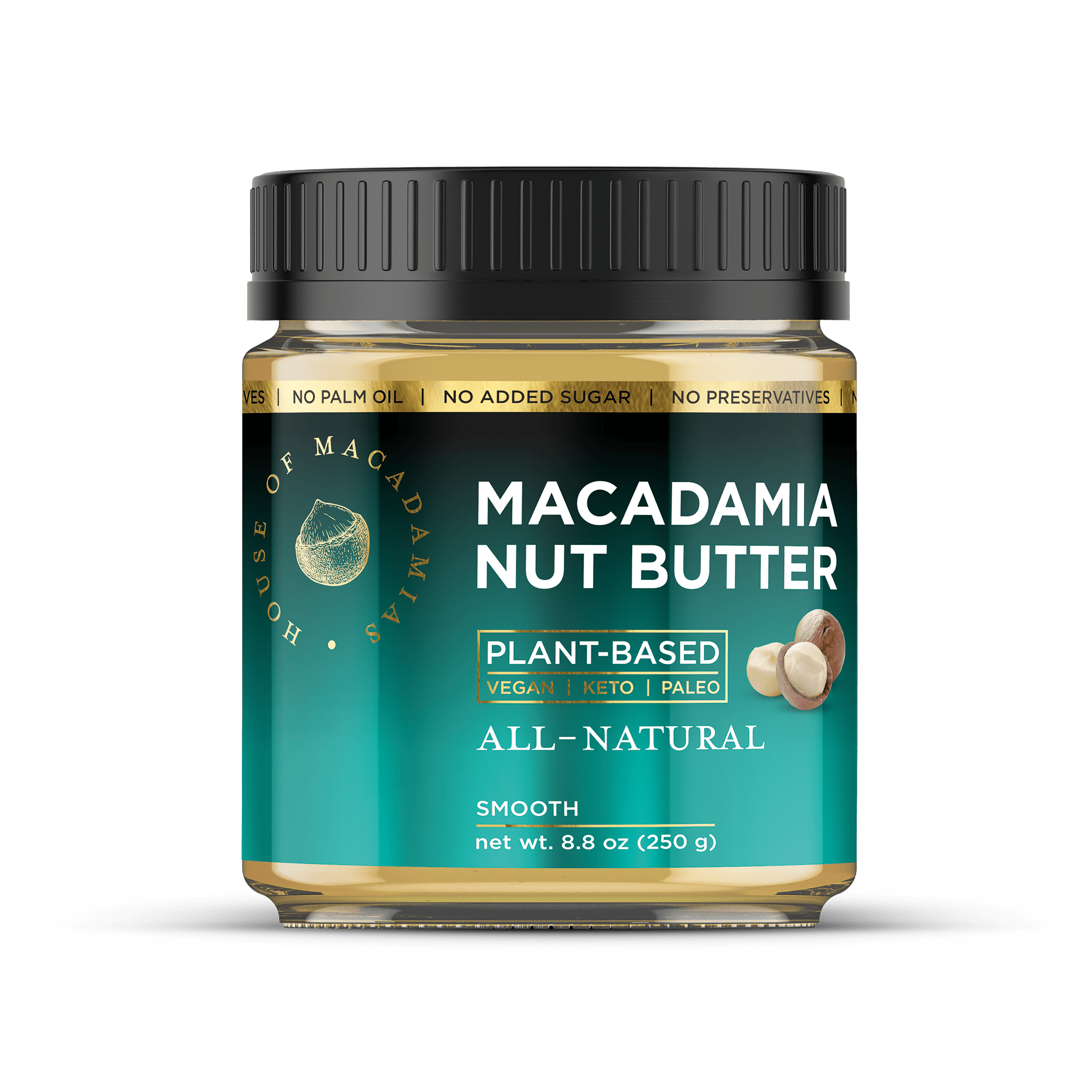 Macadamia Nut Butter All Natural Flavor (1 Flavor, 2 Jars) - House of Macadamias - best late night snacks