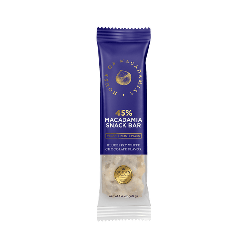 Blueberry White Chocolate Macadamia Snack Bar (12 Bars) | House of Macadamias | nuts chocolate