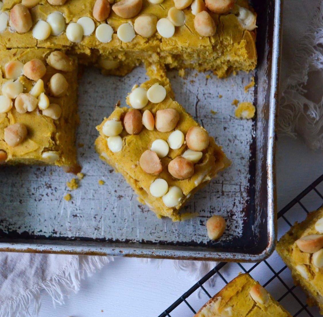 White Chocolate, Pumpkin and Macadamia Bars - House of Macadamias