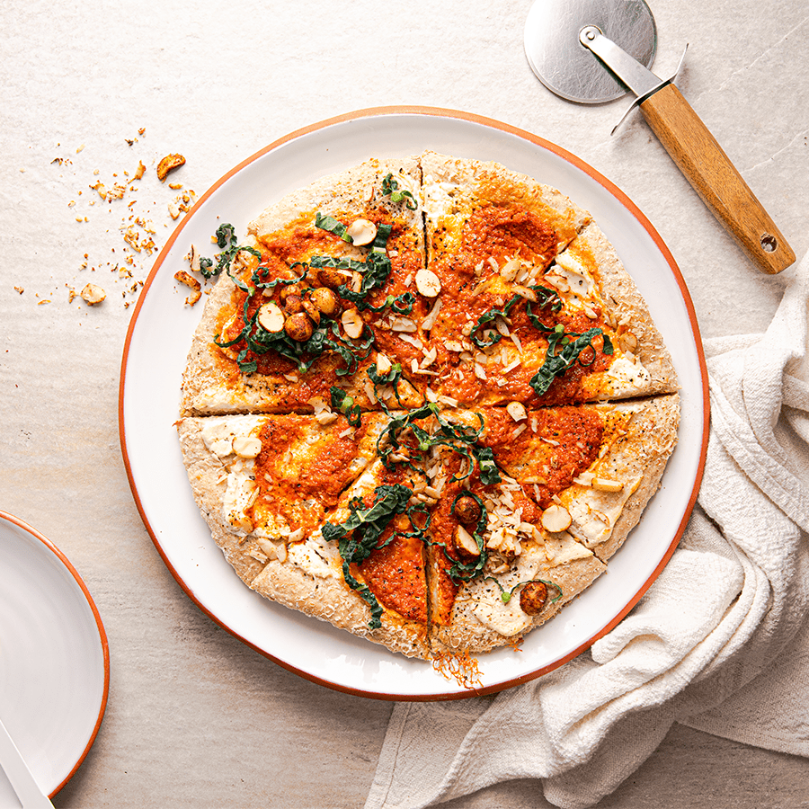 Macadamia Nut, Parmesan & Pesto Flatbread - House of Macadamias