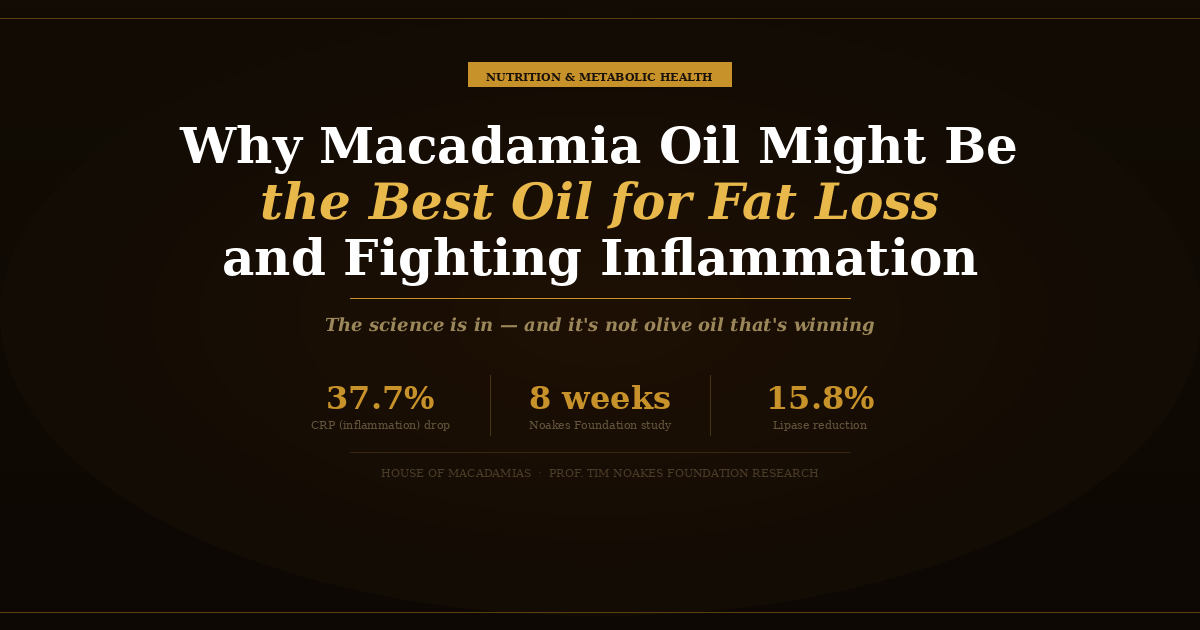 Why macadamia oil might be the best oil for fat loss and fighting inflammation science-backed and beating olive oil