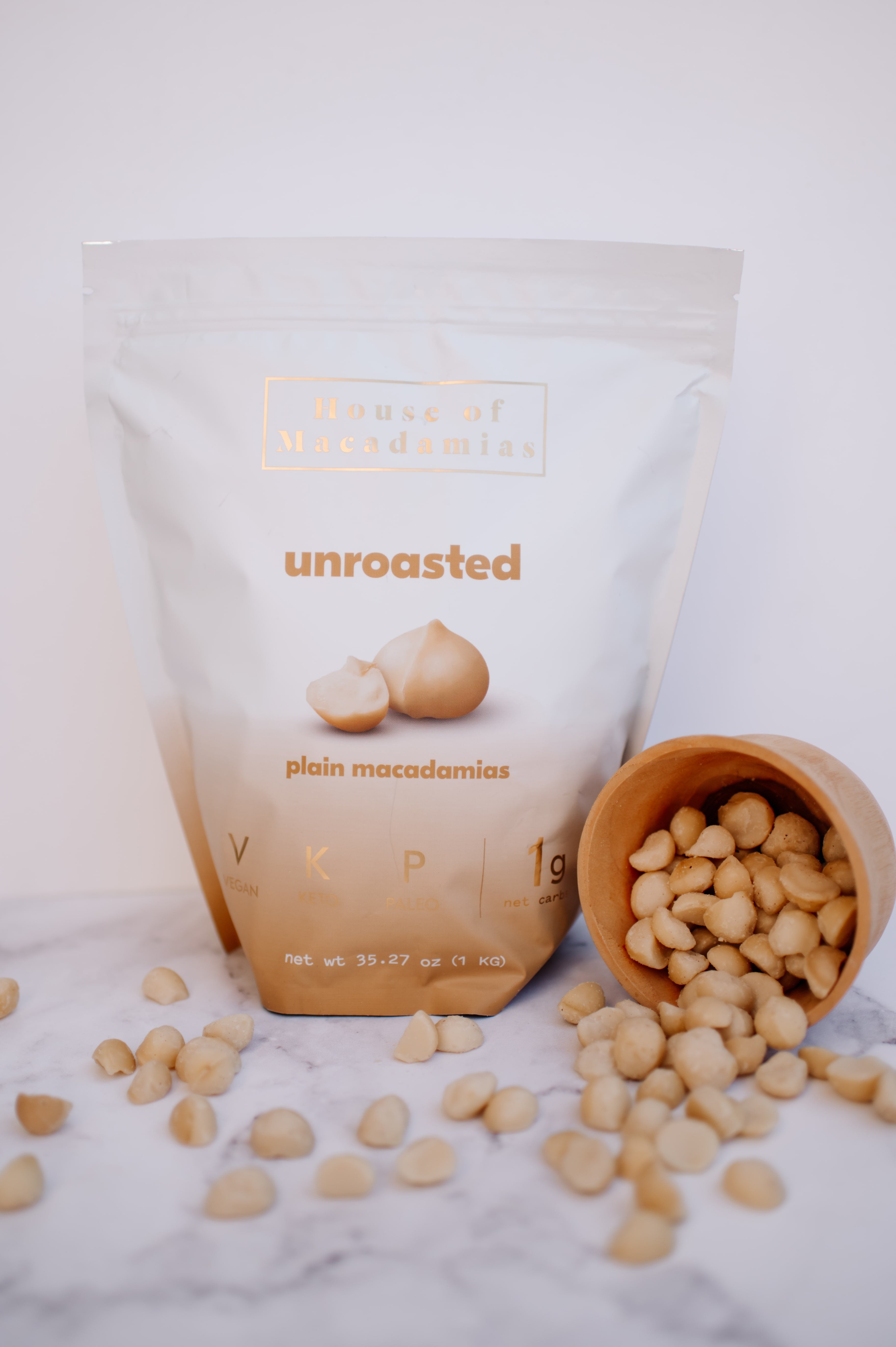 Unroasted Macadamia Nuts (1 kg/2.2 lbs) - House of Macadamias - simple snacks