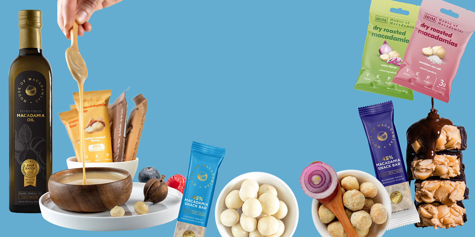 Macadmia Snacks Main Banner | House of Macadamias