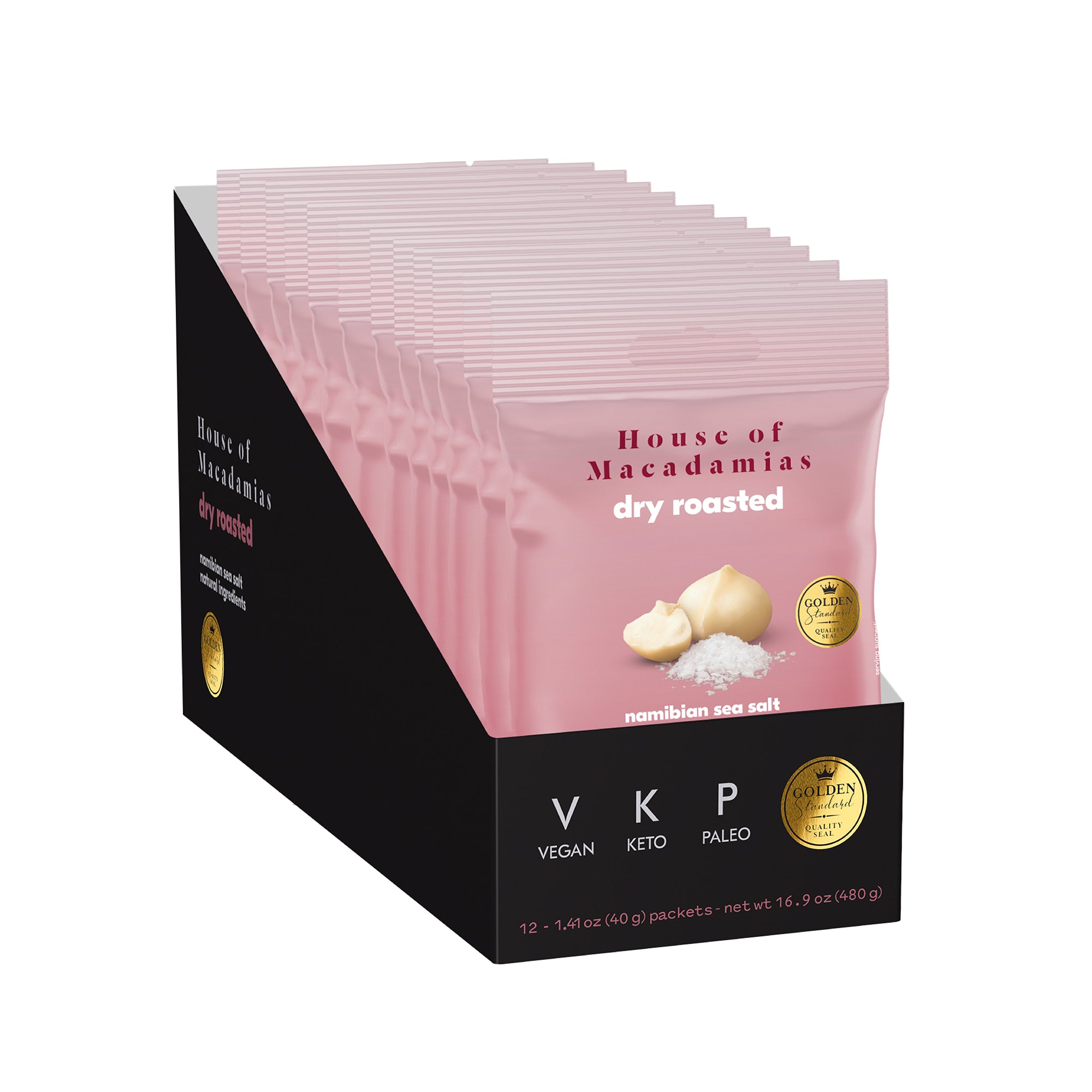 ouse of Macadamias Namibian Sea Salt Dry Roasted Macadamia Nuts – healthy snack with the lowest carbs, no seed oils, no sugar, keto-friendly, high in monounsaturated fats (MUFAs), No.1 source of good fats, nutritious premium roasted macadamias
