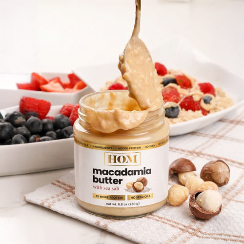 House of Macadamias, Macadamia sea salt protein nut butter with only two ingredients macadamias and sea salt, no seed oils, all natural