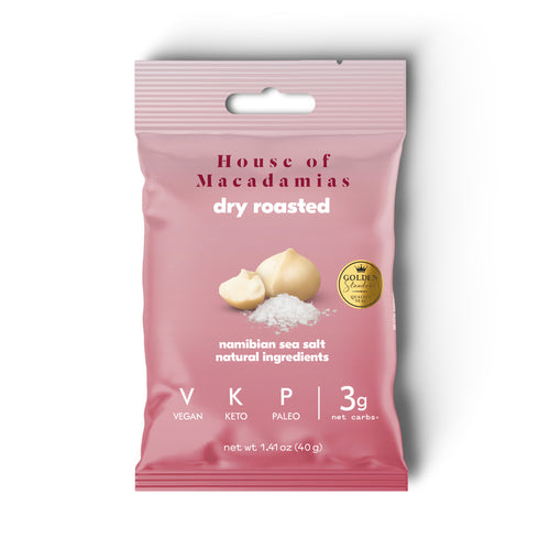 ouse of Macadamias Namibian Sea Salt Dry Roasted Macadamia Nuts – healthy snack with the lowest carbs, no seed oils, no sugar, keto-friendly, high in monounsaturated fats (MUFAs), No.1 source of good fats, nutritious premium roasted macadamias