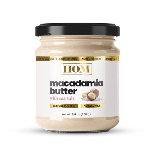 House of Macadamias, Macadamia sea salt protein nut butter with only two ingredients macadamias and sea salt, no seed oils, all natural