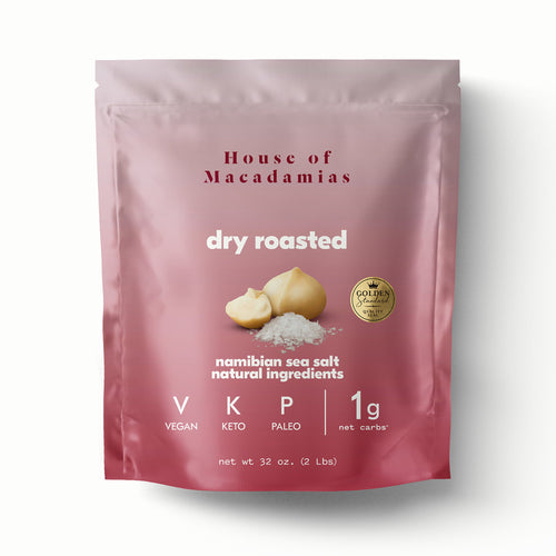 House of Macadamias 2lb sea salt roasted macadamias made with macadamia nuts and sea salt, all natural