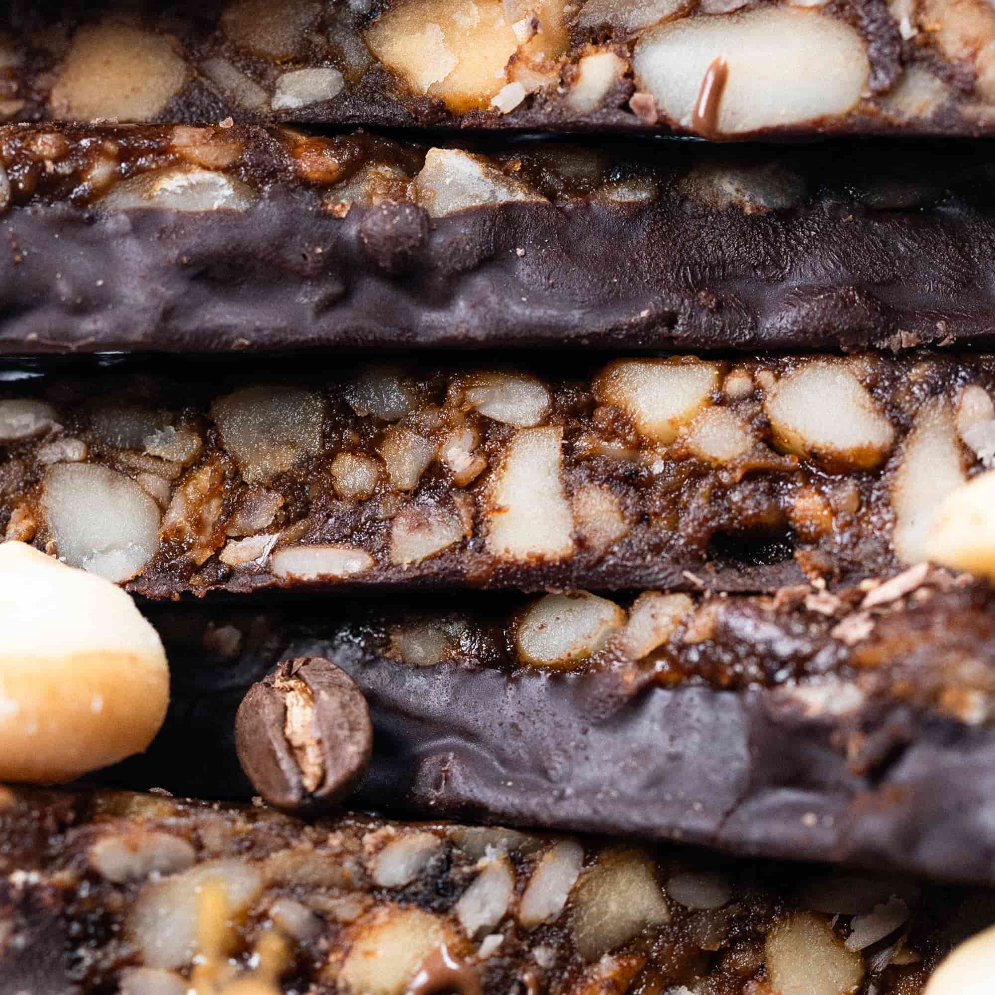 House of Macadamias Bru Bar — macadamia snack bar made with real macadamia nuts, keto-friendly, no added sugar, seed-oil-free, and naturally caffeinated for clean energy.