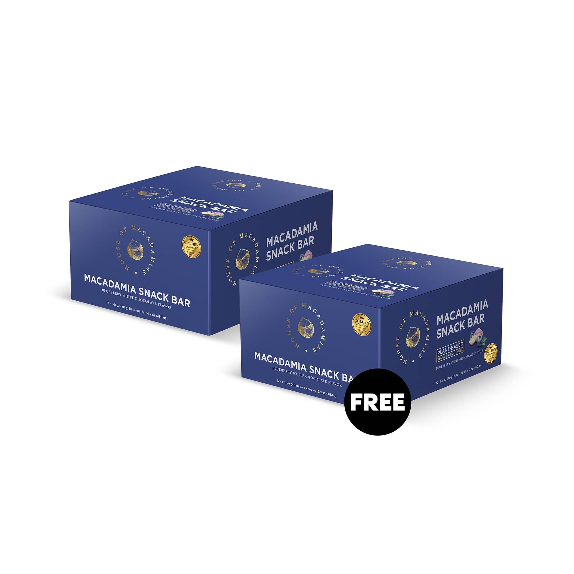 Blueberry White Chocolate Macadamia Nut Snack Bar (12 Bars) - BOGO