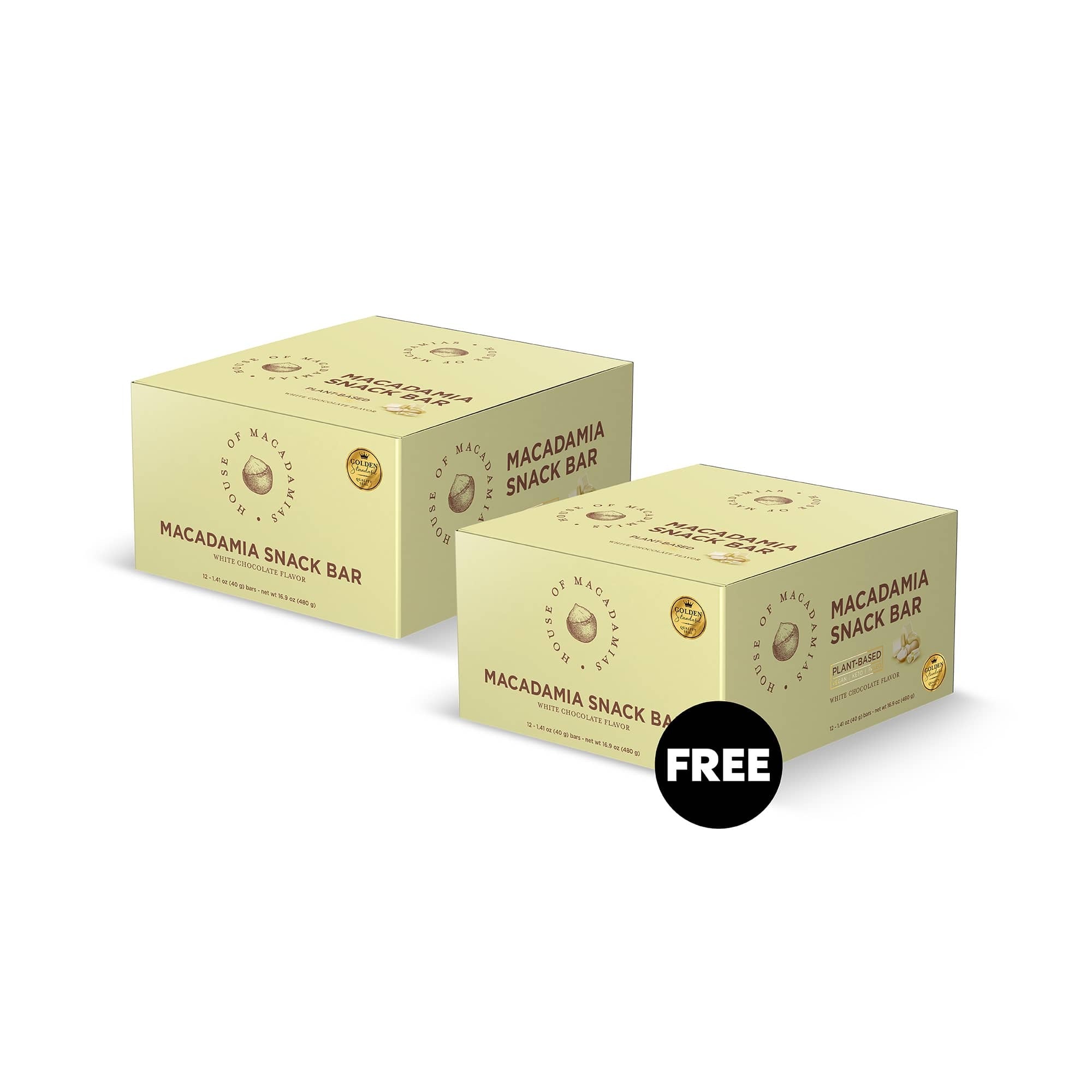 White Chocolate Macadamia Nut Snack Bar (12 Bars) - BOGO
