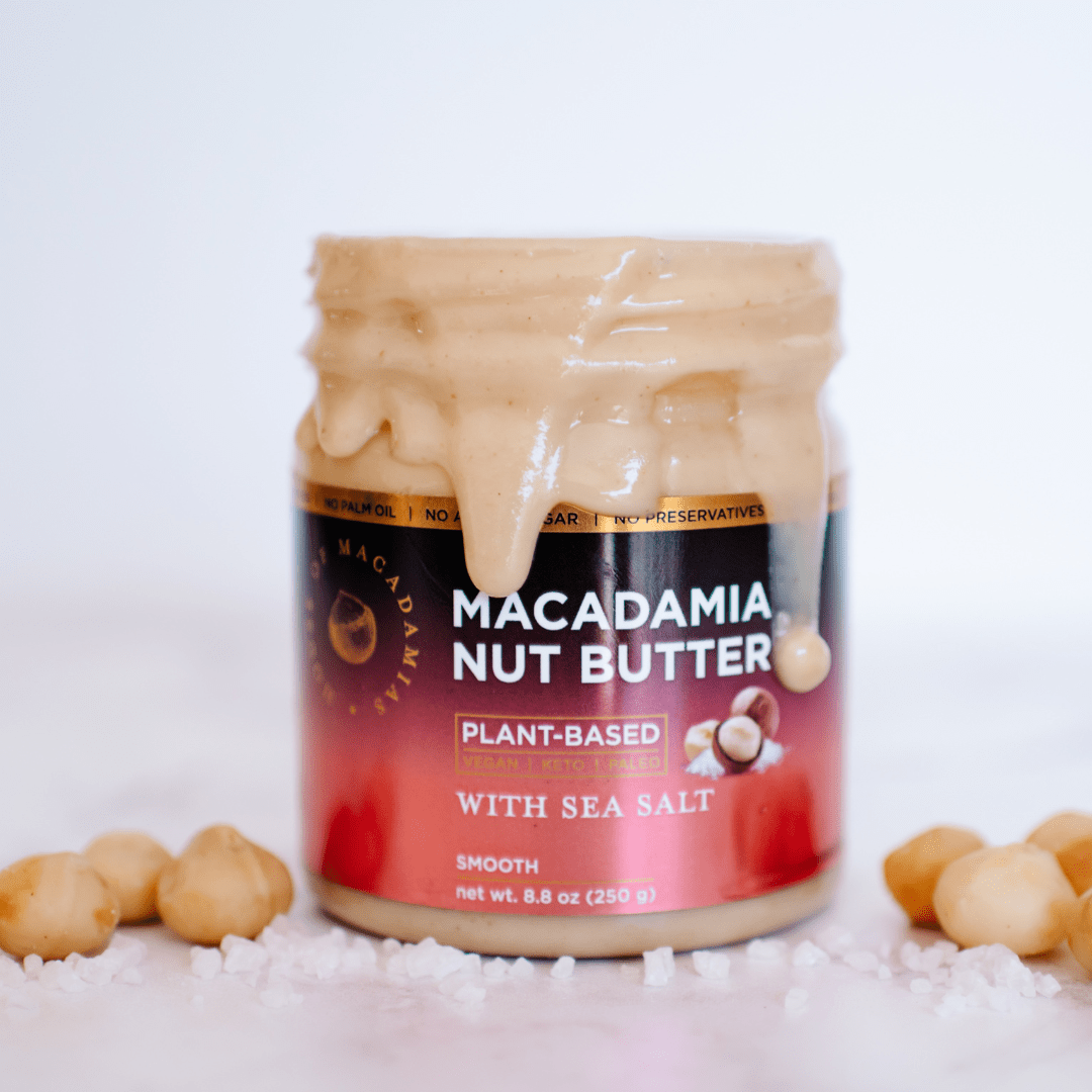 Macadamia Nut Butter Sea Salt Flavor (1 Flavor, 2 Jars) - House of Macadamias - best snack ideas