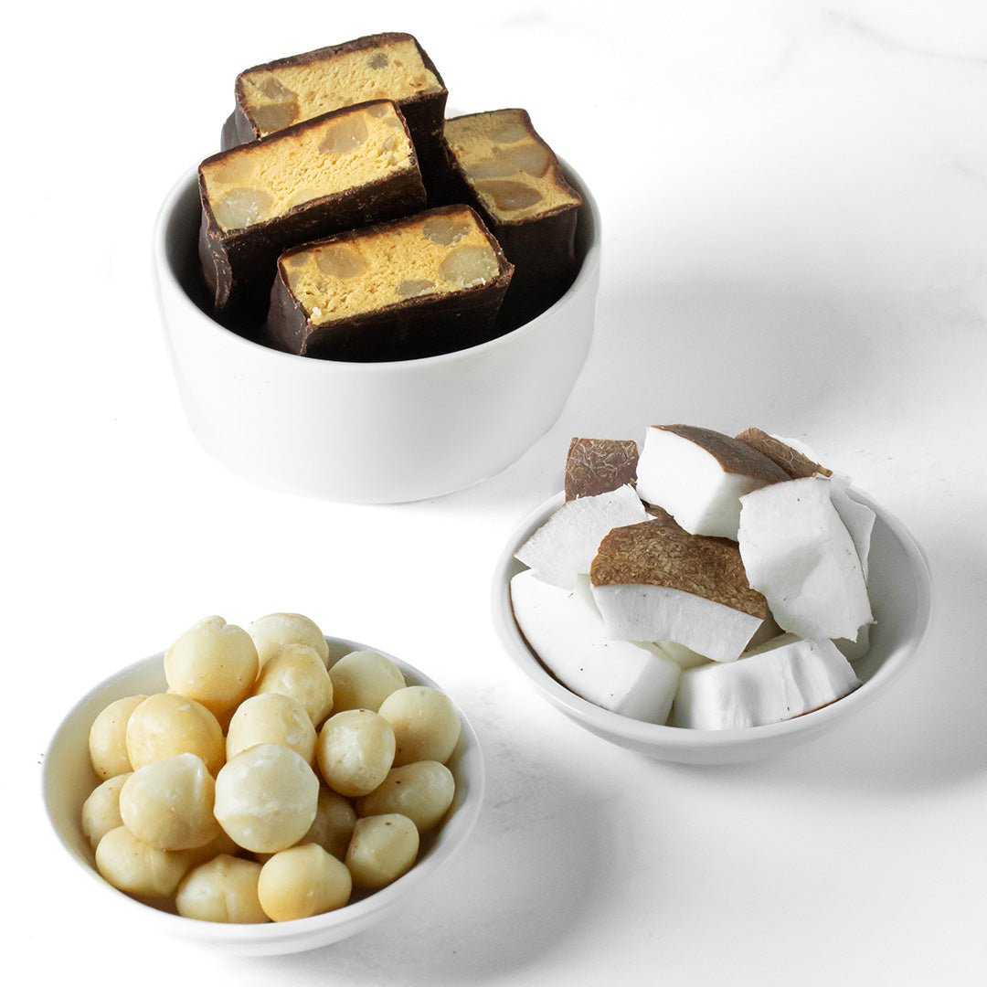Chocolate Coconut Macadamia Protein Bars (12 Bars) | House of Macadamias | heart healthy nuts