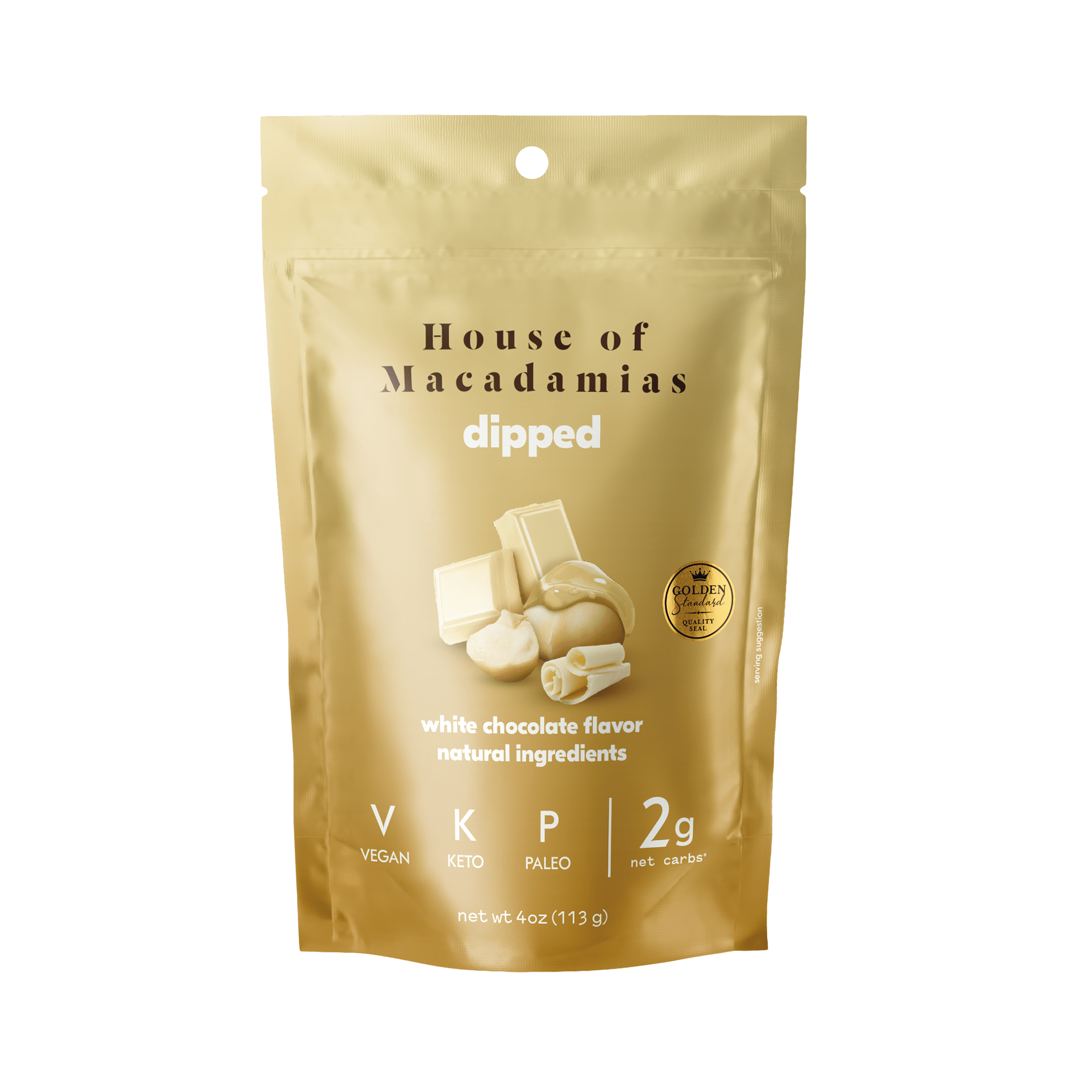 White Chocolate Dipped Macadamia Nuts (4oz x 6 Bags)