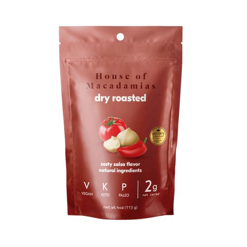 Dry Roasted Macadamia Nuts with Zesty Salsa (4oz x 6 Bags)