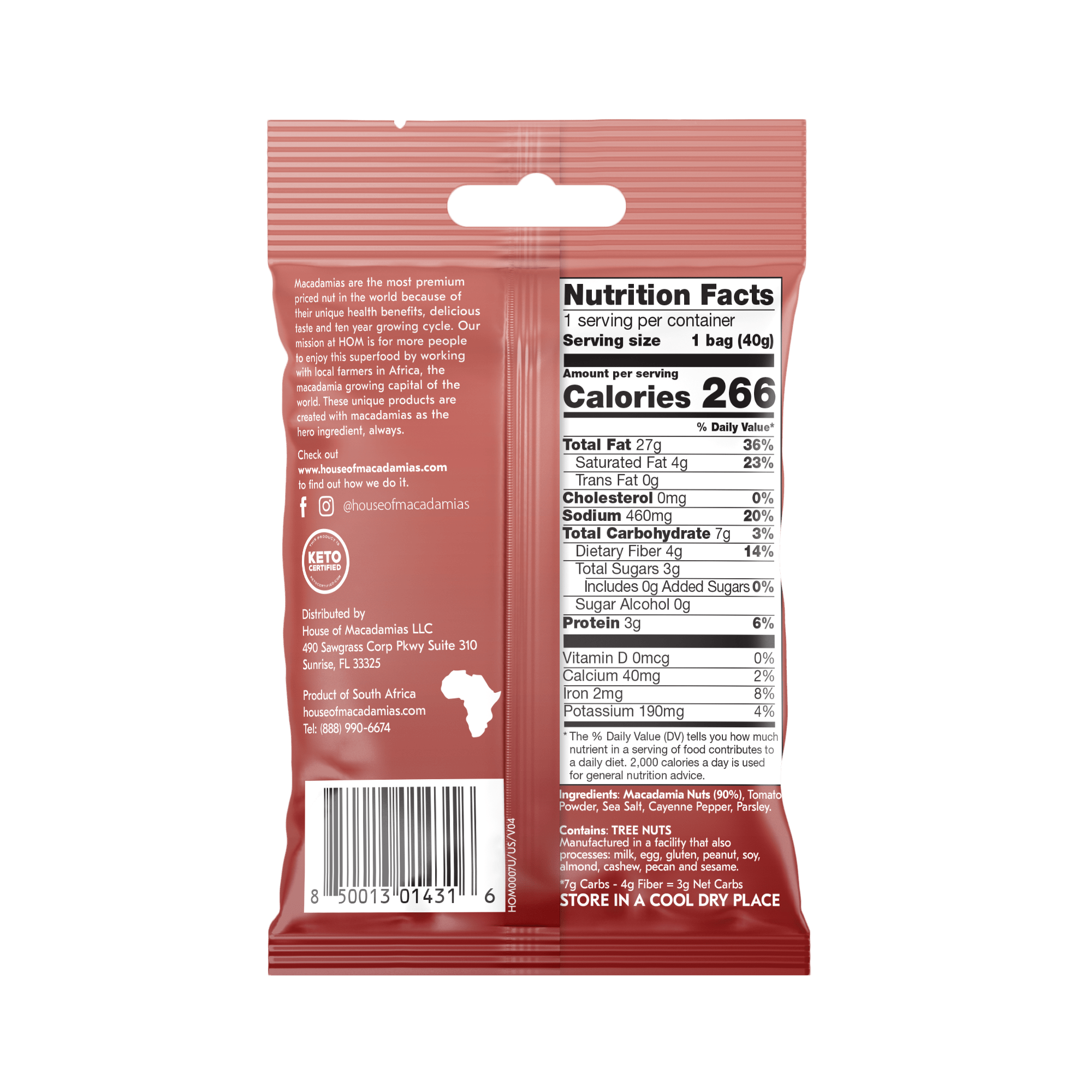 Dry Roasted Macadamia Nuts with Zesty Salsa (12 Bags)