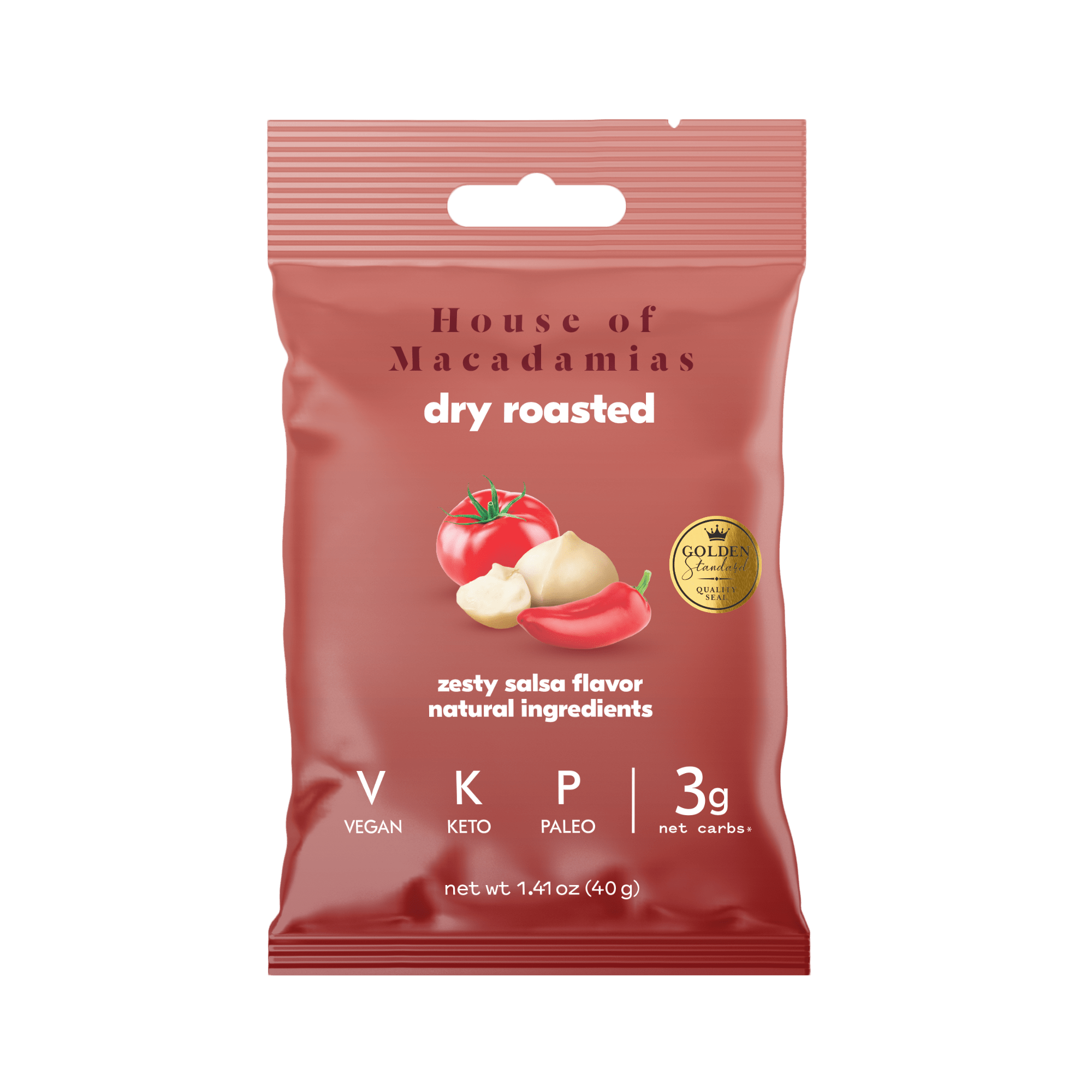 Dry Roasted Macadamia Nuts with Zesty Salsa (12 Bags)