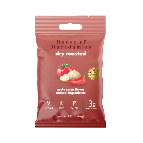 Dry Roasted Macadamia Nuts with Zesty Salsa (12 Bags)