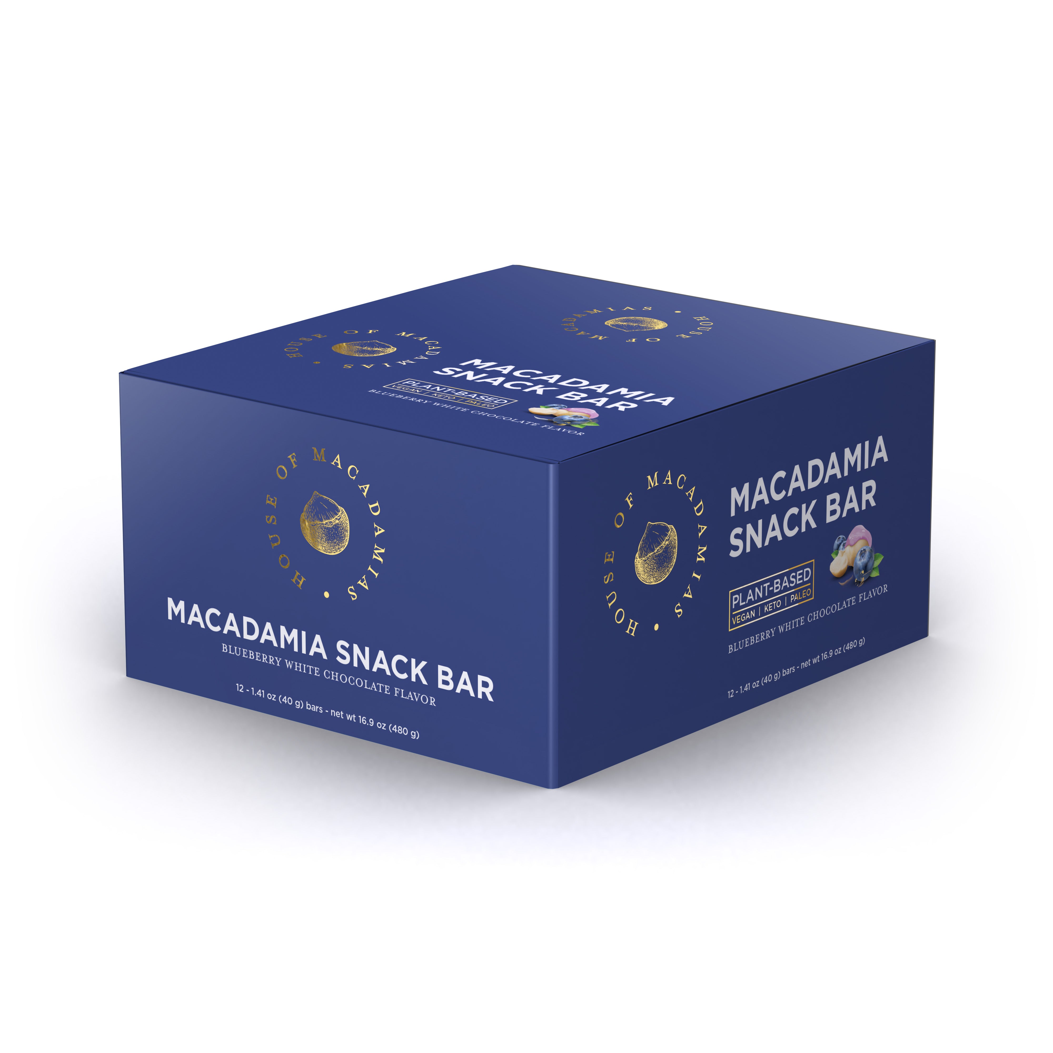 Blueberry White Chocolate Macadamia Snack Bar (12 Bars)