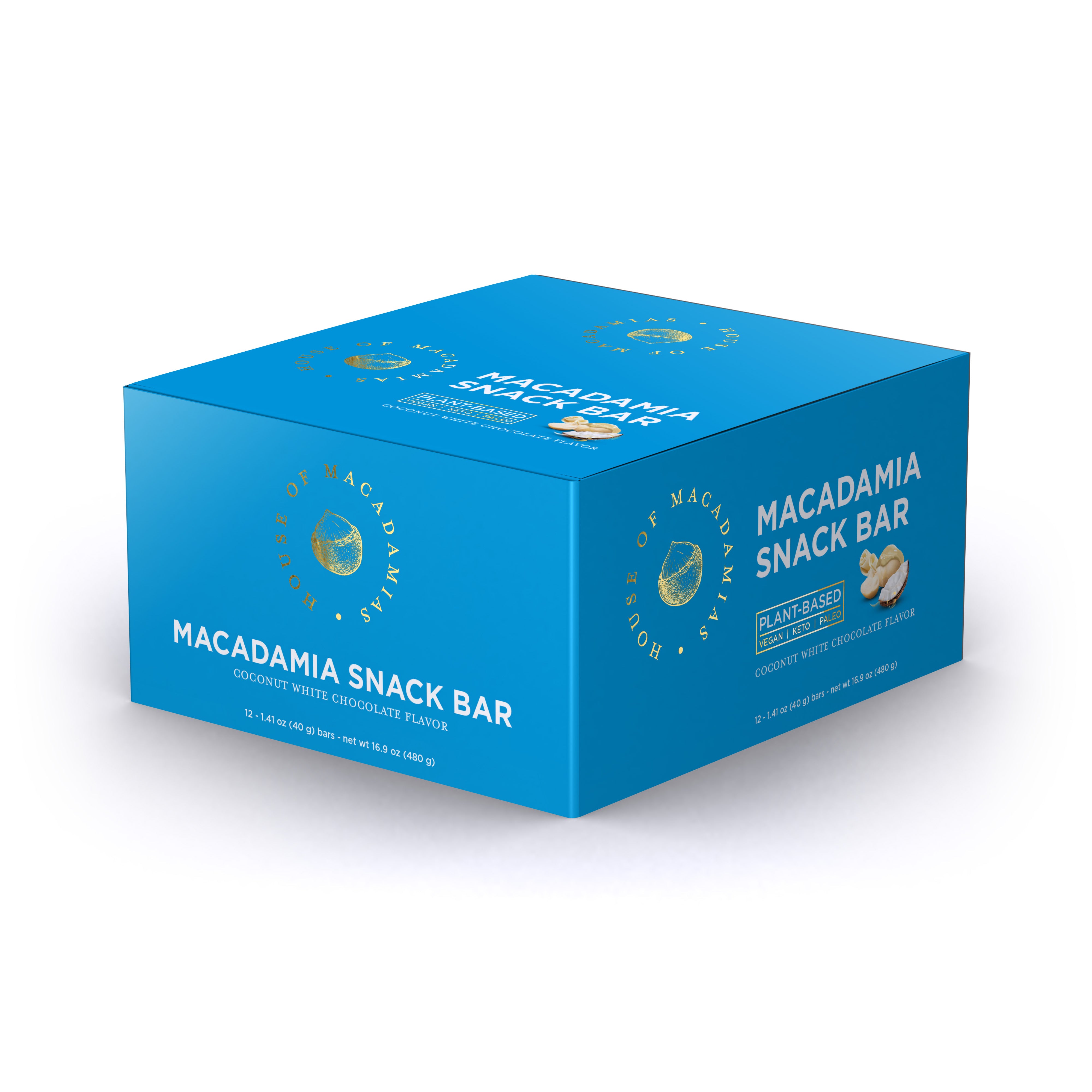 Coconut White Chocolate Macadamia Snack Bar (12 Bars) - House of Macadamias - good bedtime snacks