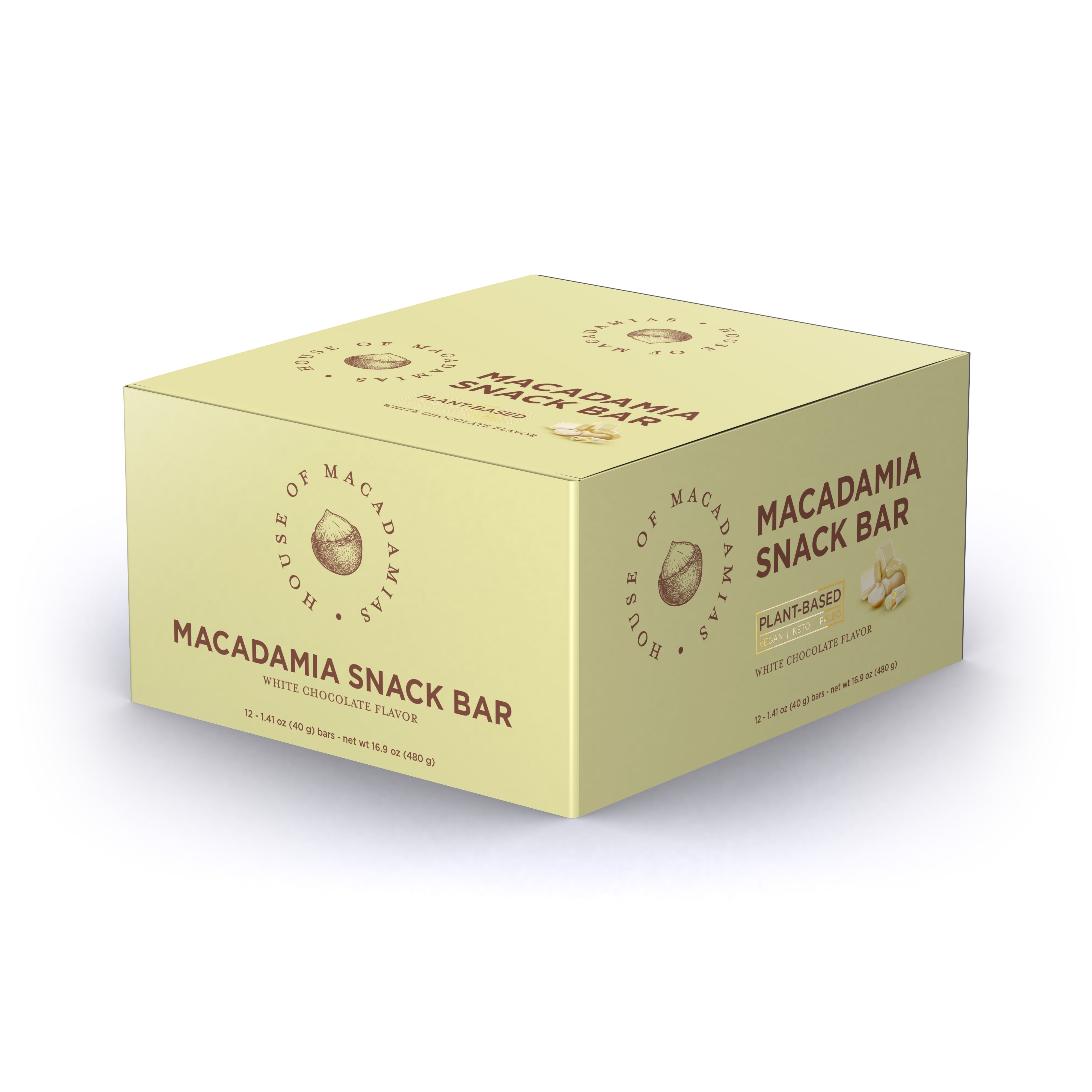 White Chocolate Macadamia Snack Bar (12 Bars) - House of Macadamias - midnight snack