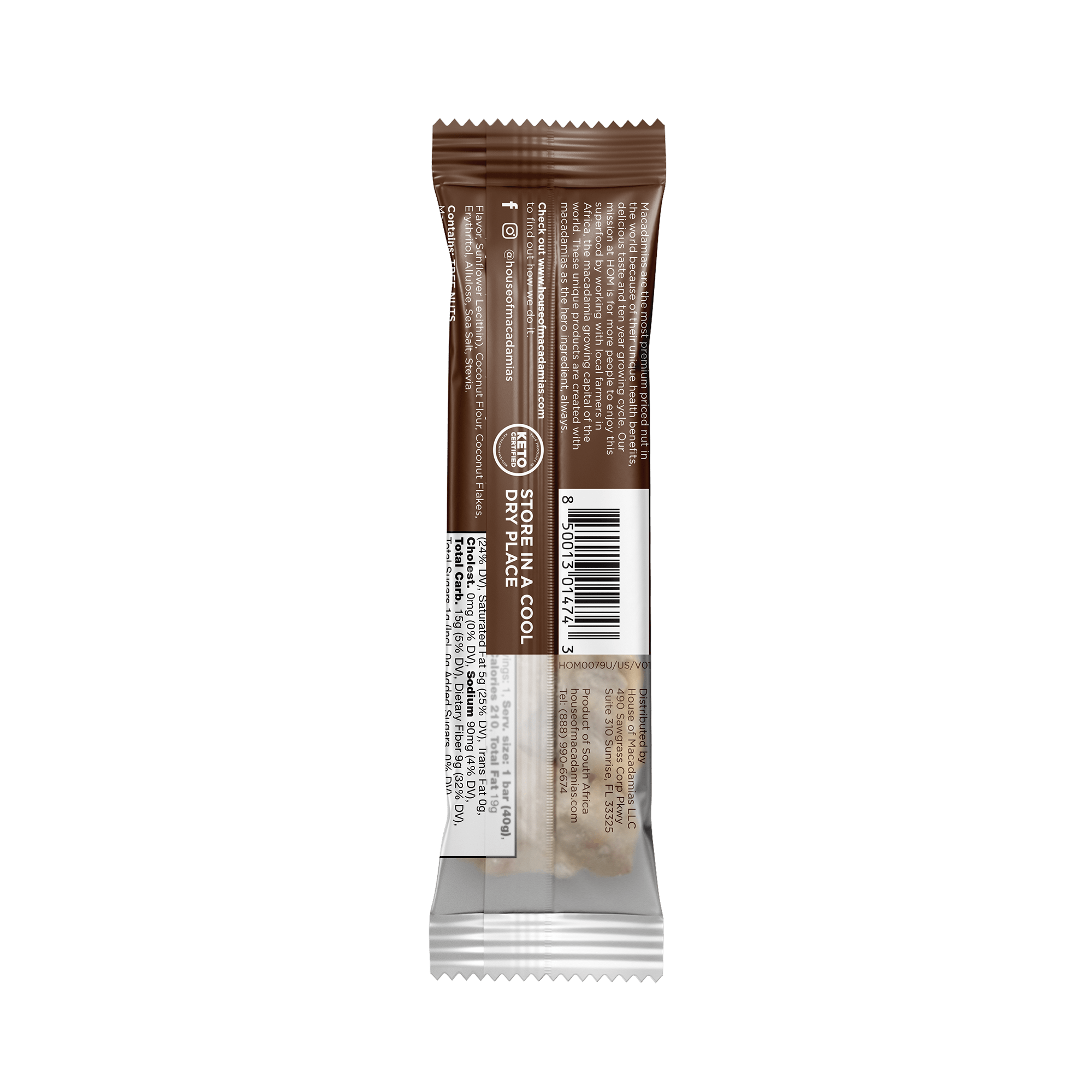 Chocolate Macadamia Snack Bar (12 Bars) - House of Macadamias - macadamia nut butter recipe