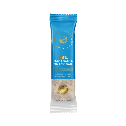 Coconut White Chocolate Macadamia Snack Bar (12 Bars) - House of Macadamias - macadamia recipe