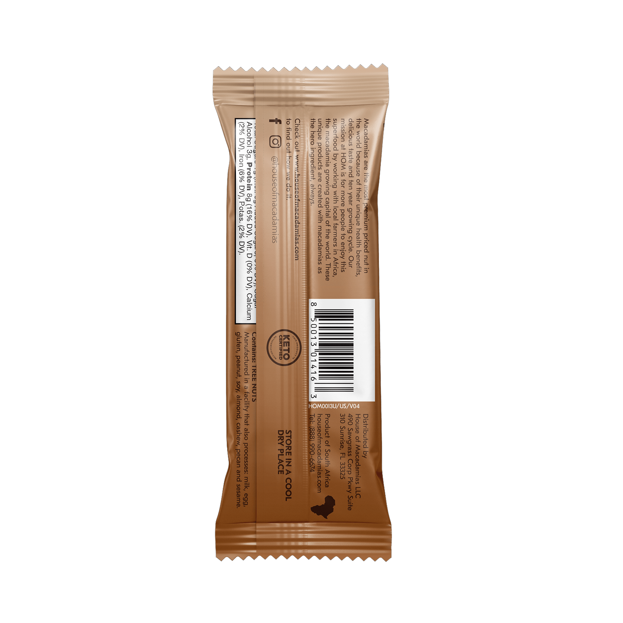 Dark Chocolate Macadamia Protein Bars (12 Bars)