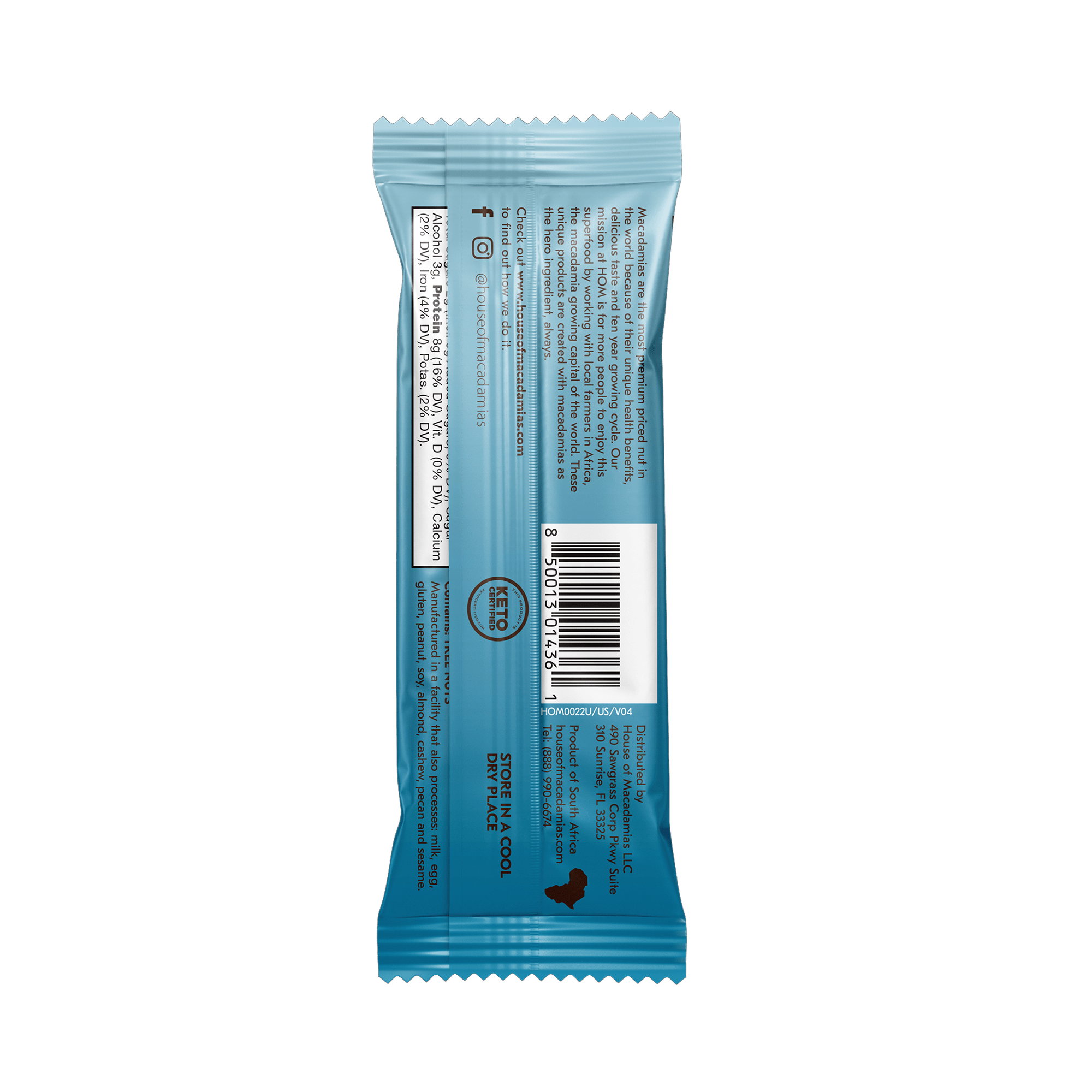Chocolate Coconut Macadamia Protein Bars (12 Bars) | House of Macadamias | healthy nuts for weight loss